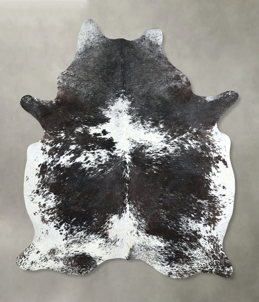 Salt and Pepper Black Cowhide Rug #A48870