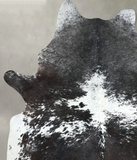 Salt and Pepper Black Cowhide Rug #A48870