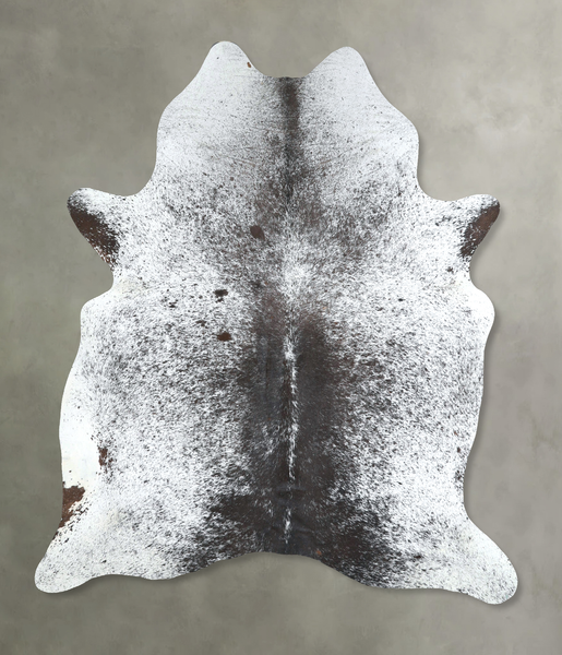 Salt and Pepper Black Cowhide Rug #A48872