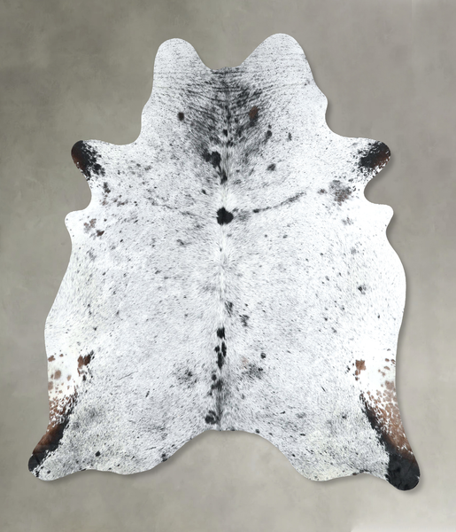 Salt and Pepper Black Cowhide Rug #A48873
