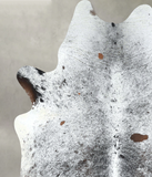 Salt and Pepper Black Cowhide Rug #A48874
