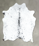 Salt and Pepper Black Cowhide Rug #A48876