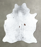 Salt and Pepper Black Cowhide Rug #A48878