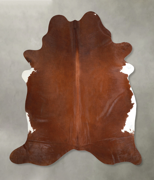 Brown and White Regular Cowhide Rug #A48951