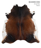 Brown with Red Cowhide Rug #A4925