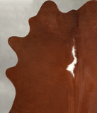 Brown and White Regular Cowhide Rug #A49426