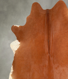 Solid Brown Cowhide Rug #A49429