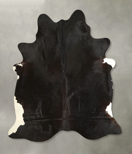 Solid Black Cowhide Rug #A49566