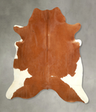 Brown and White Cowhide Rug #A49595