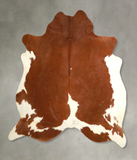Brown and White Cowhide Rug #A49748
