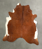 Brown and White Regular Cowhide Rug #A49945