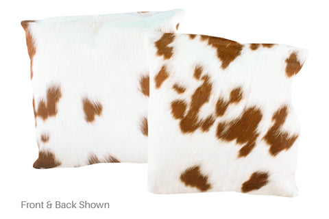 Brown and White Cowhide Pillow #A50069