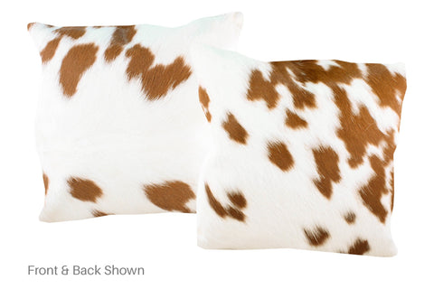 Brown and White Cowhide Pillow #A50071