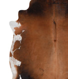 Brown with Red Cowhide Rug #A5010