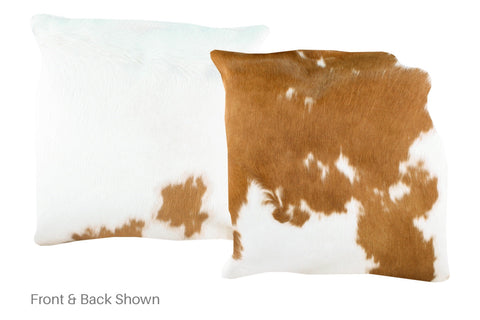 Beige and White Cowhide Pillow #A50119
