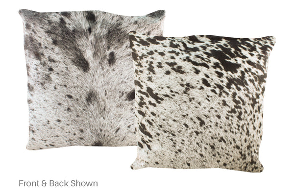 Salt and Pepper Black Cowhide Pillow #A50128