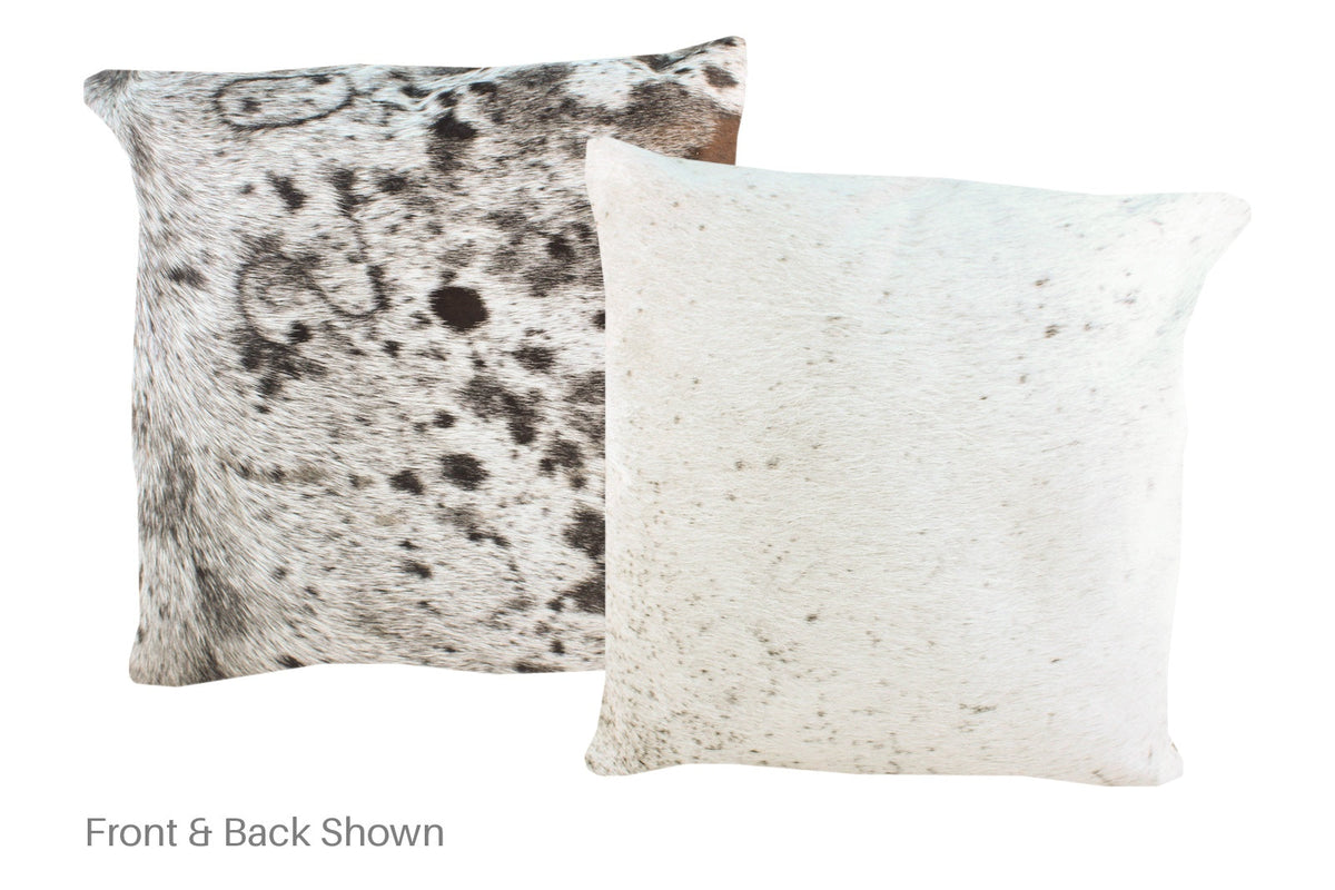 Salt and Pepper Black Cowhide Pillow #A50137