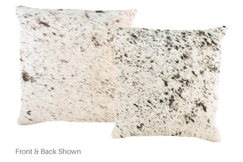 Salt and Pepper Black Cowhide Pillow #A50149