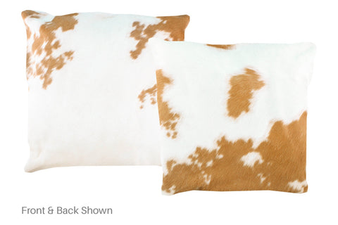 Beige and White Cowhide Pillow #A50154