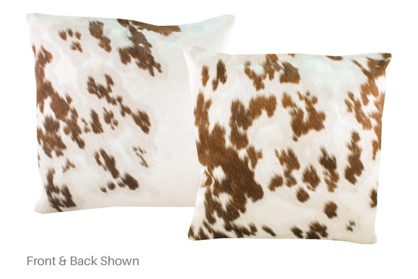 Brown and White Cowhide Pillow #A50191