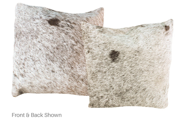 Salt and Pepper Brown Cowhide Pillow #A50253