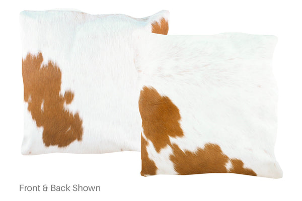 Brown and White Cowhide Pillow #A50285