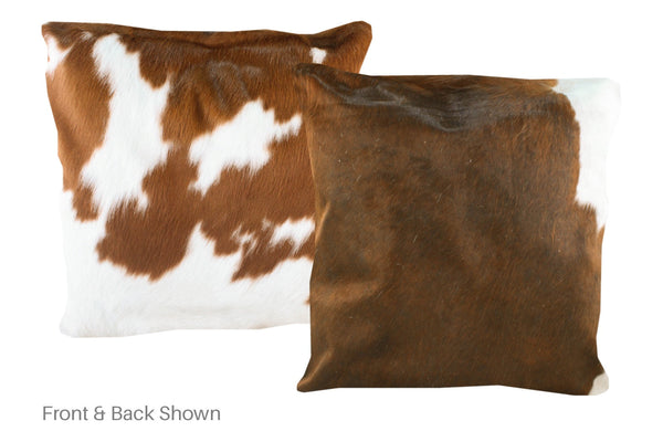 Brown and White Cowhide Pillow #A50355