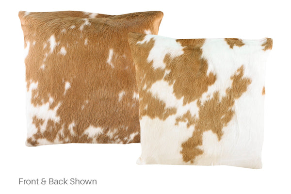 Brown and White Cowhide Pillow #A50374