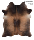 Brown with Red Cowhide Rug #A5042