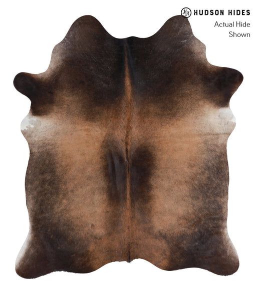 Brown with Red Cowhide Rug #A5042