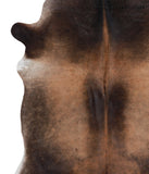Brown with Red Cowhide Rug #A5042