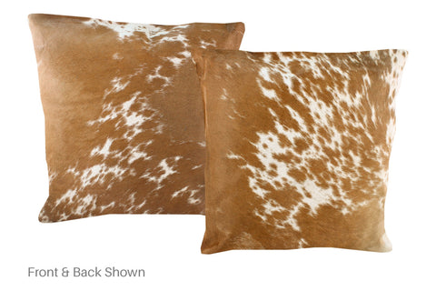 Salt and Pepper Brown Cowhide Pillow #A50532
