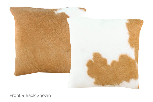 Beige and White Cowhide Pillow #A50751