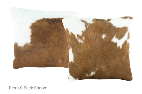 Brown and White Cowhide Pillow #A50890