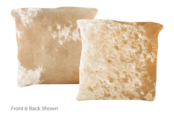 Beige and White Cowhide Pillow #A50939