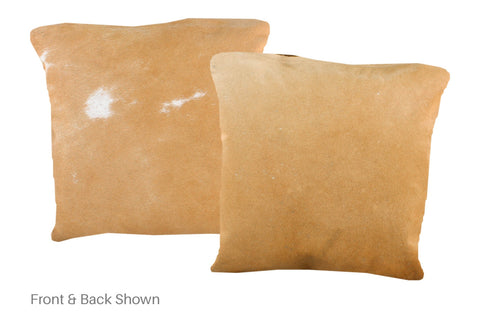 Solid Brown Cowhide Pillow #A50947