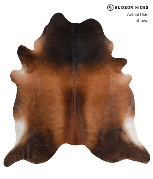 Brown with Red Cowhide Rug #A5099