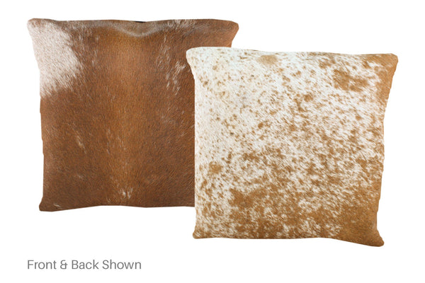 Salt and Pepper Brown Cowhide Pillow #A51026