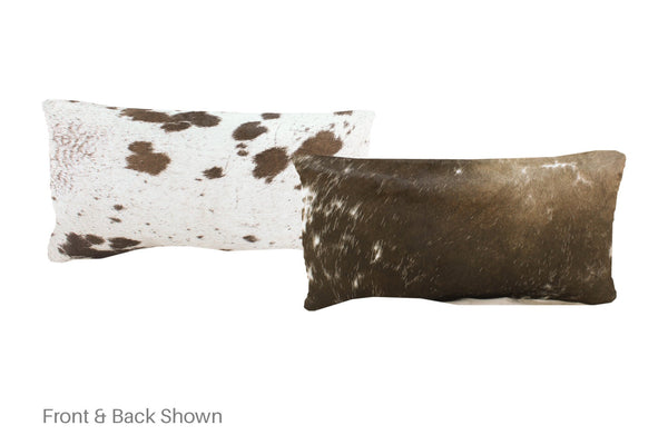 Salt and Pepper Brown Cowhide Pillow #A51126