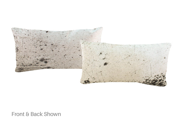 Salt and Pepper Black Cowhide Pillow #A51134