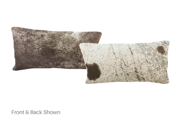 Salt and Pepper Black Cowhide Pillow #A51165