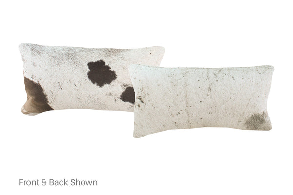 Salt and Pepper Black Cowhide Pillow #A51168