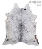 Salt and Pepper Black Cowhide Rug #A5128