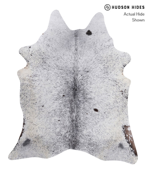 Salt and Pepper Black Cowhide Rug #A5128