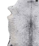 Salt and Pepper Black Cowhide Rug #A5128