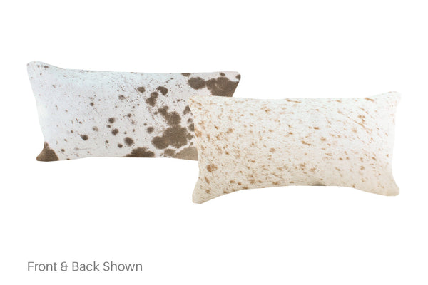 Salt and Pepper Brown Cowhide Pillow #A51389