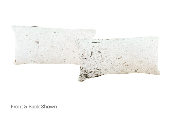 Salt and Pepper Black Cowhide Pillow #A51440