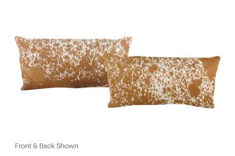Salt and Pepper Brown Cowhide Pillow #A51485