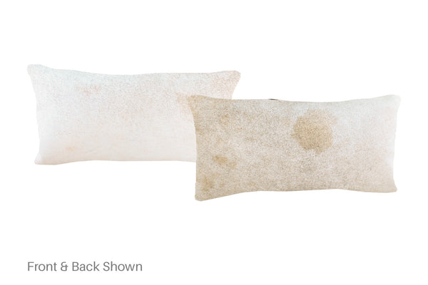 Grey with Beige Cowhide Pillow #A51488