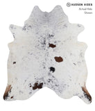 Salt and Pepper Black Cowhide Rug #A5152